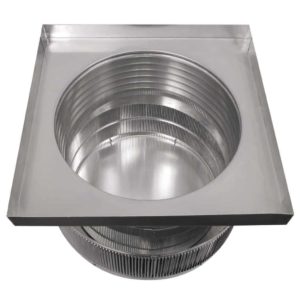 18 inch Roof Vent | Aura Gravity Roof Vent with Curb Mount Flange - AV-18-C6-CMF - Bottom View